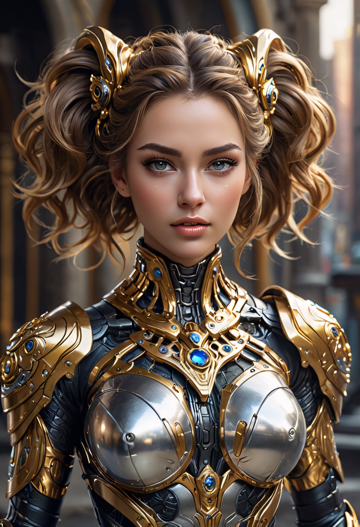 cybernetic style A breathtaking thrilling glimpse into the future, cybernetic Tiger Queen and her Mechanized Companion, th...
