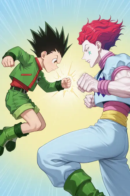 Gon Freecss & Hisoka Morrow - Hunter x Hunter - (Illustrious) [Commission]