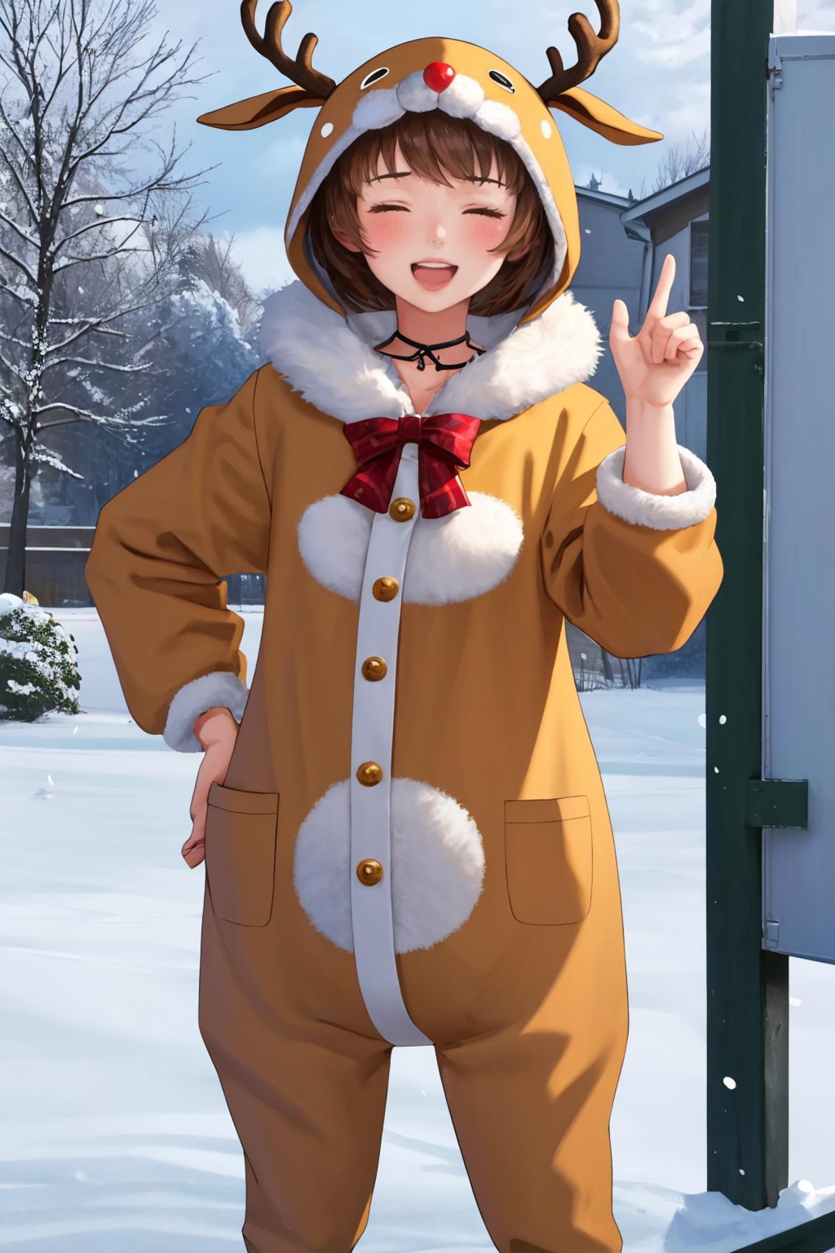 Reindeer Costume Outfit (Christmas/Holidays) LoRA image by richyrich515