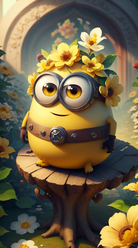 <lora:MinionStyle:1.25> MinionStyle Yellow flower, (Masterpiece:1.3) (best quality:1.2) (high quality:1.1)