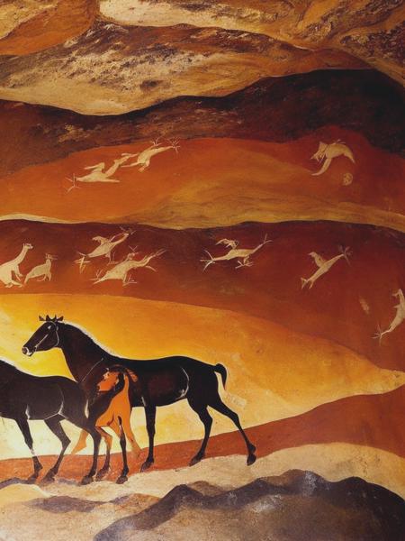 <lyco:Lascaux:1.0> detailed Lascaux cave painting