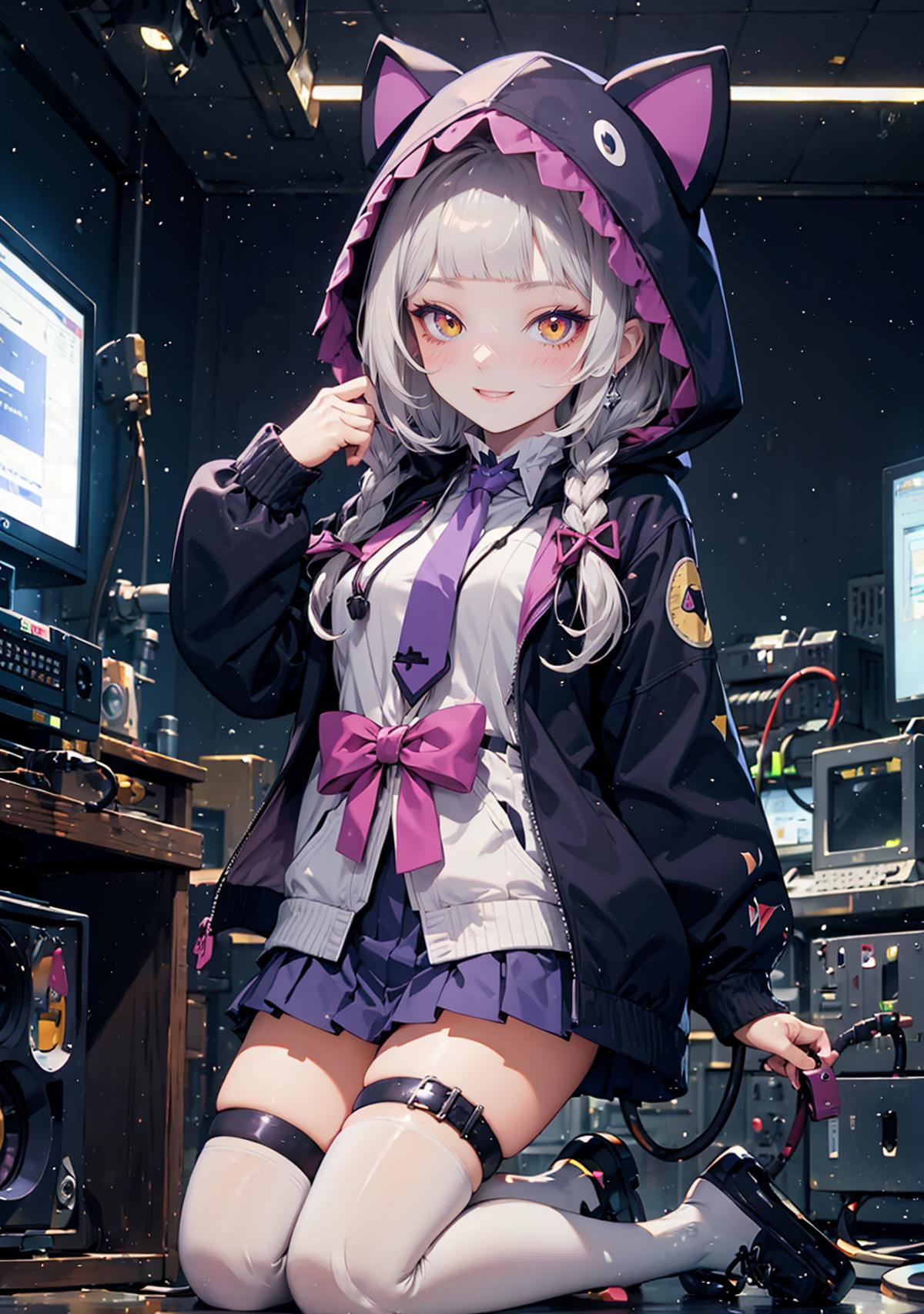 Murasaki Shion 紫咲シオン / Hololive image by amamisk