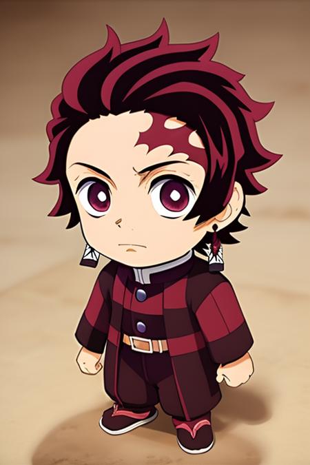 <lora:kamado_tanjirou:0.65>1boy,kamado_tanjirou, chibi, 3d cartoon, closeup