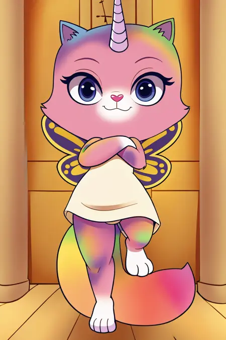Felicity (Rainbow Buttterfly Unicorn Kitty)