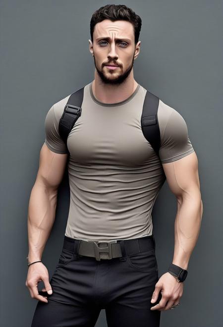 Ultra-detail, (highres:1.1), best quality, (masterpiece:1.3), aaron taylor-johnson a man <lora:Aaron-Taylor-Johnson:1>, posing  wearing compression shorts and bike helmet, standing against a wall, skinny muscled, perfect biceps, thin waist, great abs, perfect jawline, modern haircut, dynamic posture posing, full-body from side looking forward,