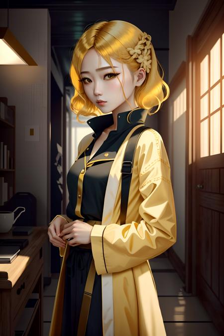 photo of a girl,   (cinematic_light :1) (yellow hair:1.5) <lora:light6in1-000001:0.5>