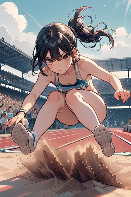 girl like long jump