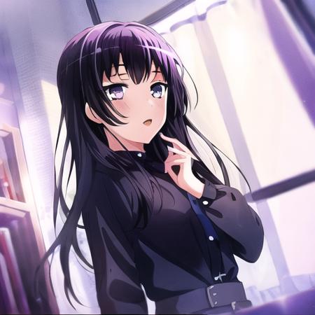 1girl, purple eyes, black hair, best quality, masterpiece, masterpiece, best quality,