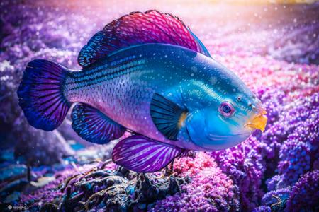 (masterpiece, best quality:1.2), ultra-detailed, ocean Pink and purple EdobFish, (realistic:1.5), <lora:EdobFish_v1.0:1>