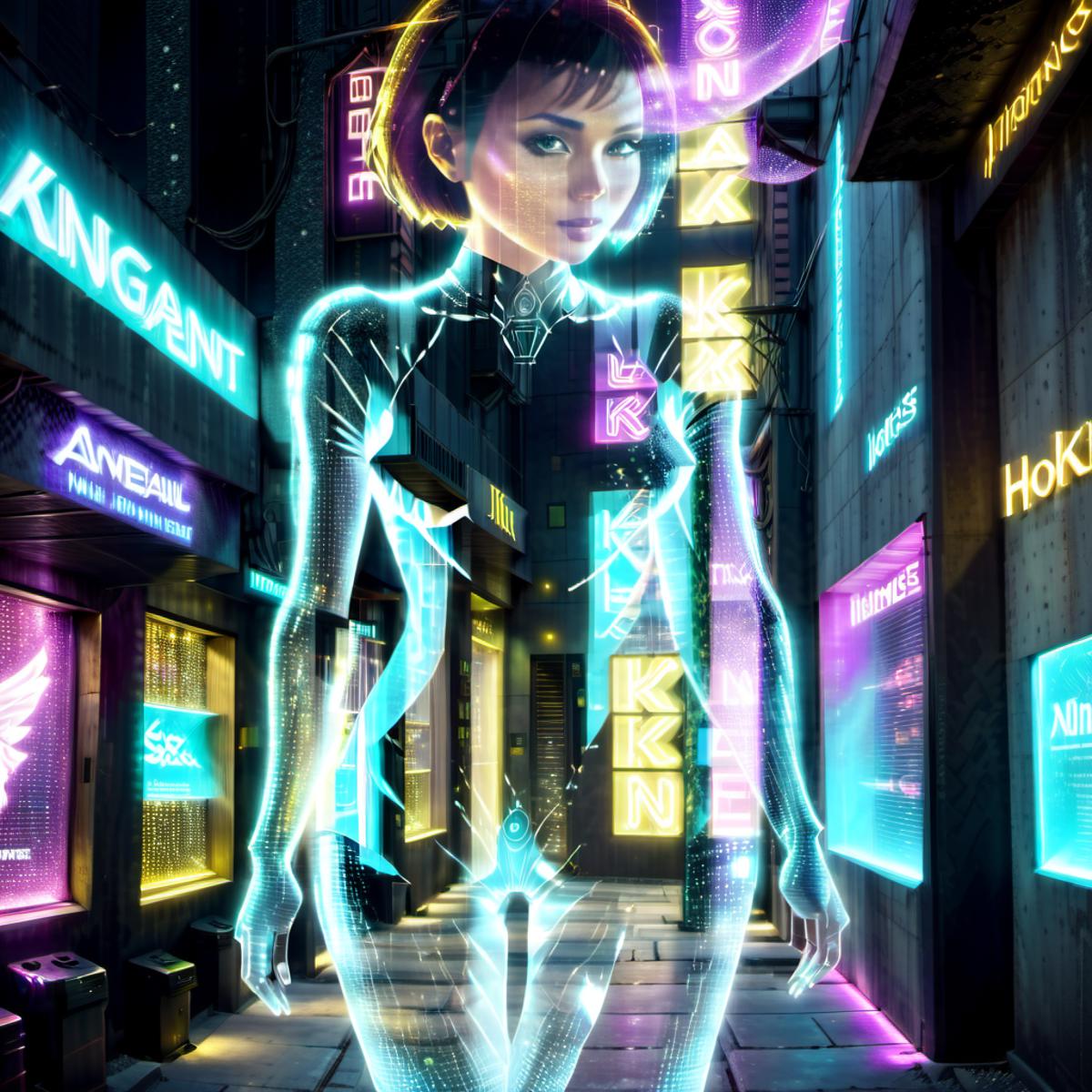 Transparent Hologram Women - Cyberpunk Influence image by Rysk