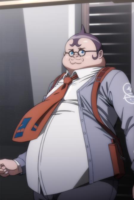 hifumiyamada, <lora:hifumi yamada s1-lora-nochekaiser:1>,
hifumi yamada, male focus, glasses, round eyewear, fat, fat man,
BREAK shirt, jacket, white shirt, open clothes, necktie, collared shirt, red necktie, grey jacket,
BREAK outdoors, classroom,
BREAK looking at viewer, (cowboy shot:1.5),
BREAK <lyco:GoodHands-beta2:1>, (masterpiece:1.2), best quality, high resolution, unity 8k wallpaper, (illustration:0.8), (beautiful detailed eyes:1.6), extremely detailed face, perfect lighting, extremely detailed CG, (perfect hands, perfect anatomy),