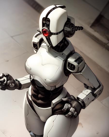 <lora:Assaultron:0.8>
1girl, solo, white metallic skin, assaultron