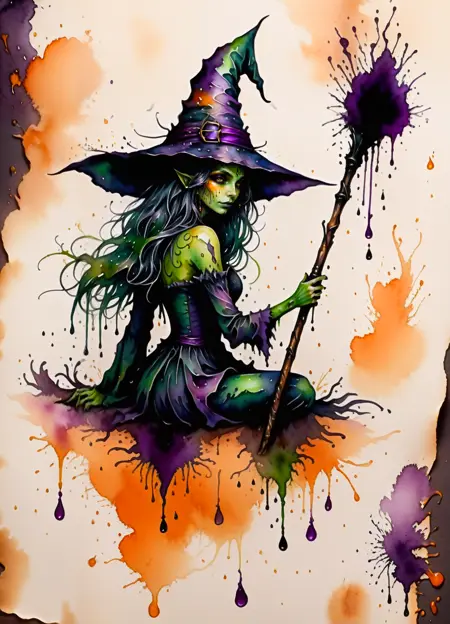 SDXL Ink Stains