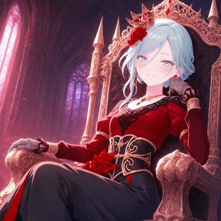 Night rose-queen (Hinomori Shizuku) / Project SEKAI IllustriousXL