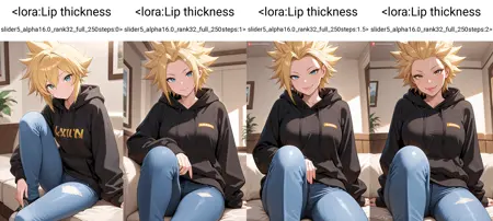 Lip Thickness Slider - [Illustrious XL]