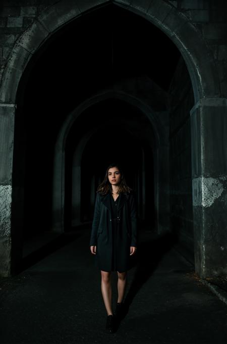 Low Quality film, masterpiece, accidentally photo found footage, random photography, night under the bridge, woman, slate atmosphere, cinematic, dimmed colors, dark shot, muted colors <lora:add_detail:0.8>  <lora:picxer_bside:1.5>
