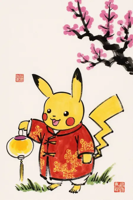 Feng Zikai Chinese ink painting 丰子恺 传统中国水墨画