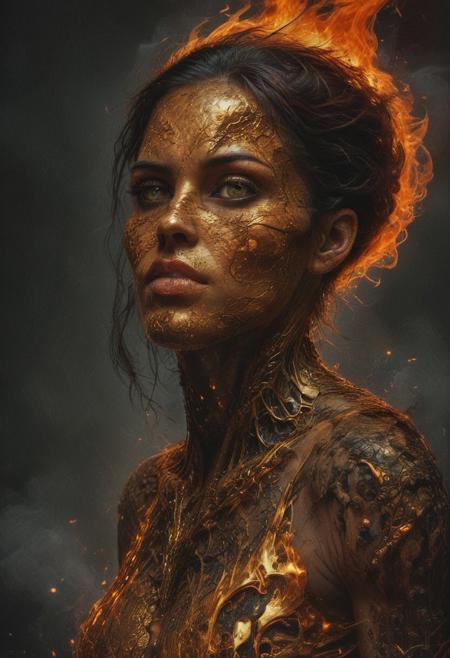 Silhouette real, breathtaking detailed, masterpiece, lovely, charming, awe-inspiring, radiant, magnificent. (real female withvibrant orange glowing smoldering accent and shiny gold color scheme:1.02). glossy.
<lora:InkArtXL_1.2:0.4> <lora:FaeTastic:0.35> . award-winning, professional, highly detailed . extremely high-resolution details, photographic, realism pushed to extreme, fine texture, incredibly lifelike, high contrast, well defined, realistic skin, detailed skin.