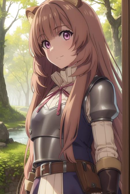 raphtalia, <lora:raphtalia s3-lora-nochekaiser:1>,
raphtalia, long hair, bangs, brown hair, animal ears, raccoon ears, raccoon tail, raccoon girl, (pink eyes:1.3), smile
BREAK long sleeves, sweater, ribbed sweater, puffy sleeves, breastplate, ribbon, red ribbon, gauntlets, glove, brown gloves, belt, skirt, armor,
BREAK outdoors, forest, nature, sun, sky, trees, clouds, grass,
BREAK looking at viewer, (cowboy shot:1.5),
BREAK <lyco:GoodHands-beta2:1>, (masterpiece:1.2), best quality, high resolution, unity 8k wallpaper, (illustration:0.8), (beautiful detailed eyes:1.6), extremely detailed face, perfect lighting, extremely detailed CG, (perfect hands, perfect anatomy),