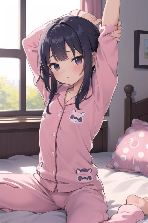 Waking up (yawning / stretching / rubbing eye) image by Yumakono