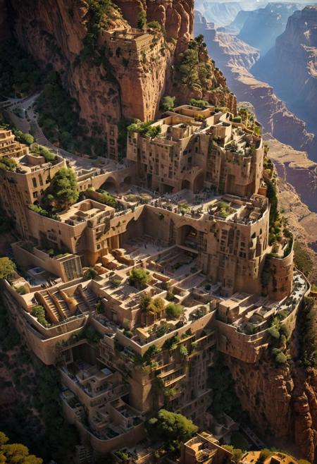 (The colonial city of the future, in the mist-filled Grand Canyon, on an unknown Earth-like planet, 2 moon on sky, Spaceship flight connects colonies, waterfulls:1.3), (Machu Picchu, a mountain settlement, incredibly spectacular:1.2), (Mario Botta:1.3), (avant-garde, future, reality, science fiction, photorealistic), (modern architecture:1.2), 
(Large Files, Ultra Realistic, 8K, 16k, FHD, HD, VFX, Perfect, Photography, composition, Architecture Sales Photography, Architecture Competition, Ultra High Resolution, Cinematography, High Resolution Image:1.1), (dramatic lighting, direct sunlight, ray tracing, clear shadow:1.2),  (real landscape:1.1), (blurred background:1.0), (urban background, more_details) ,
ac_neg1, great lighting, clear, hillscastel, extrusionbuilding, vertical