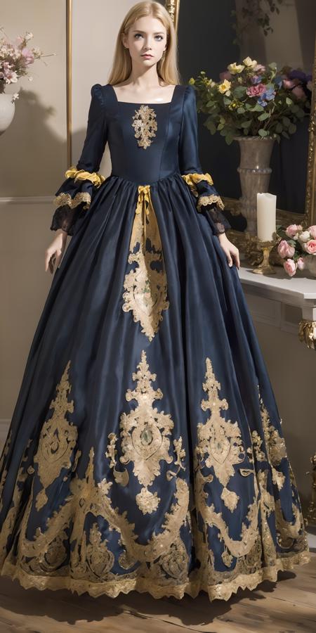 【Realistic & Anime】Elegant European traditional long dress 欧洲古典风格长裙 ...