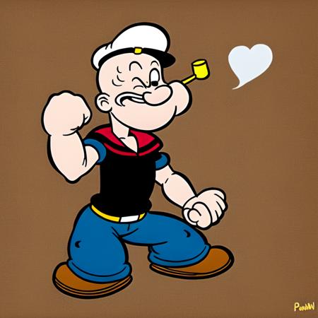 <lora:popeye:0.7> a popeye man, chibi