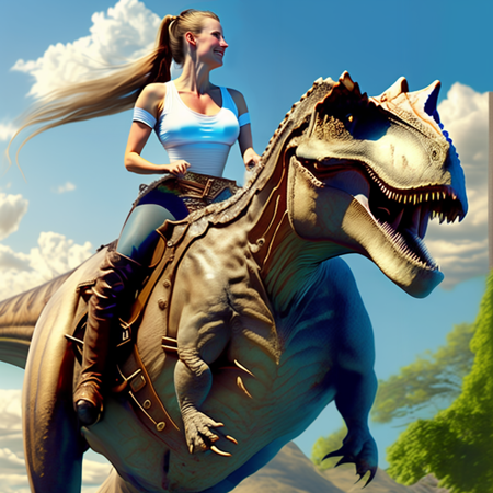tekakutli-dinosaurs V6 - Riding a Tyrannosaurus