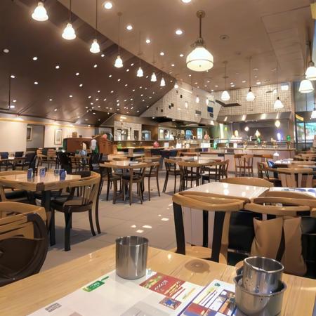 best quality, ultra-detailed, illustration,
kobeyarestaurant, open kitchen, scenery, chair, table, ceiling light, indoors, lamp, cup, restaurant, light, realistic, 
 <lora:kobeyarestaurant:0.8>