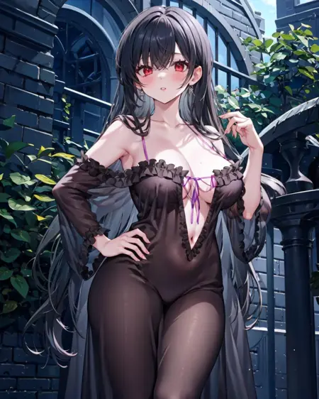 【Costume】【Cosplay】Black Nightgown of Lila Decyrus (Moonlight Encounter) 莉拉·德西亚斯同款睡袍