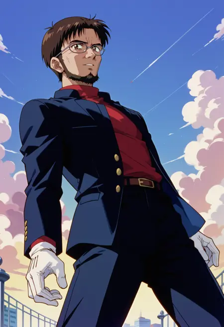 Gendo Ikari (碇ゲンドウ), Neon Genesis Evangelion (新世紀エヴァンゲリオン), LoRA, PonyXL