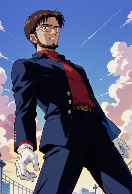 Gendo Ikari (碇ゲンドウ), Neon Genesis Evangelion (新世紀エヴァンゲリオン), LoRA, PonyXL v1.0