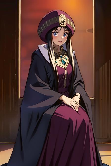 masterpiece, best quality, night, 1girl,
 <lora:ArdenPurpleV1:0.8>ardenpurple,jewelry, long robe, black robe, big hat,