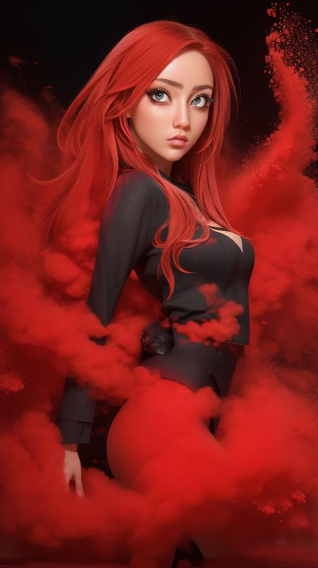 <lora:Sexy-Chinese:1> long straight hair, black eyes, red powder splashes on background, high quality photography, <lora:powder_v1.0:1>