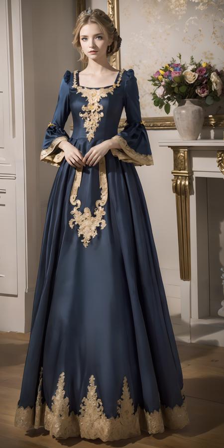【Realistic & Anime】Elegant European traditional long dress 欧洲古典风格长裙 ...