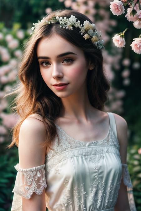 LilyC_SoloTI_v1,
(happy,smile),
(Adorned in delicate lace, with intricate patterns and feminine details, exuding an air of elegance and grace),
(A sun-drenched garden, with cascades of flowers and delicate lace curtains swaying in the breeze, creating a romantic and ethereal atmosphere: 1.3),
(seductive:1.3),(analog, cinematic, film grain, hazy atmosphere, cinematic shot:1.3), 
 <lora:add_detail:0.8>,<lora:LowRa:0>, PA7_Portrait-MCU,