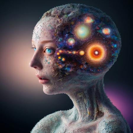 a hyper detailed( (surreal:0.3):0.6) abstract acrylic painting of a woman,
deformed forms,
shallow depth of field,
intricate lighting of layers
thomas desjardins,
deijardon,