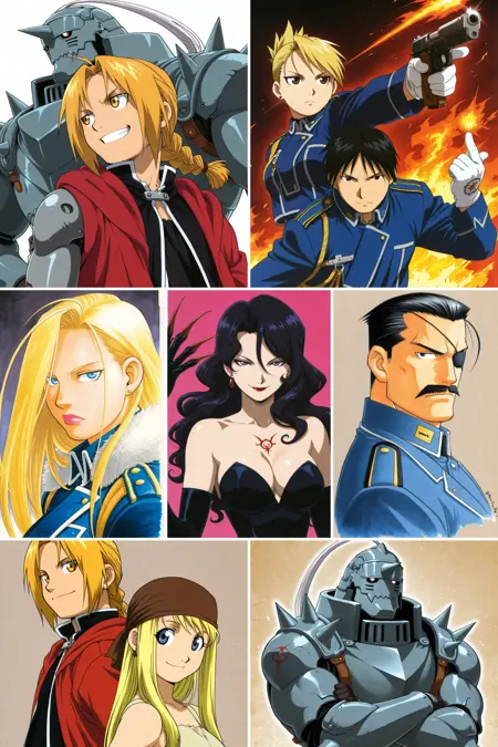 [illustrious XL] 8 in 1，《Fullmetal Alchemist》/《钢之炼金术师》Hiromu Arakawa/荒川弘- Artist Style