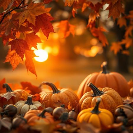 An artistic composition of falling autumn leaves.