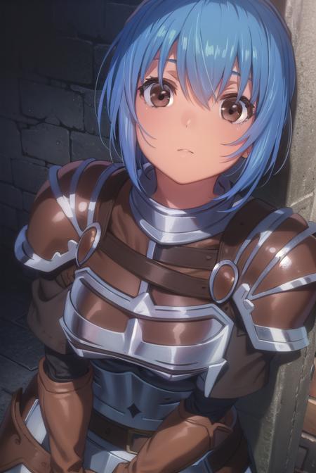 menadshisei, <lora:menad shisei-lora-nochekaiser:1>,
menad shisei, short hair, (brown eyes:1.5), blue hair,
BREAK gloves, armor, shoulder armor, brown gloves, pauldrons, breastplate,
BREAK indoors, castle,
BREAK looking at viewer, (cowboy shot:1.5),
BREAK <lyco:GoodHands-beta2:1>, (masterpiece:1.2), best quality, high resolution, unity 8k wallpaper, (illustration:0.8), (beautiful detailed eyes:1.6), extremely detailed face, perfect lighting, extremely detailed CG, (perfect hands, perfect anatomy),