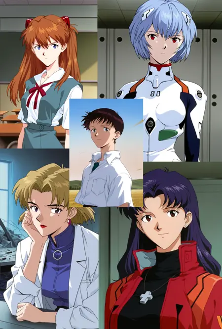 [Illustrious XL] Neon Genesis Evangelion 1995 (新世紀エヴァンゲリオン ) | Character Pack + Style