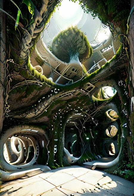 fractalvines,<lora:Fractal_Vines:1>,
A cliff hotel made of ractal vines,designed in white minimalist style,futuristic,sci-fi style,