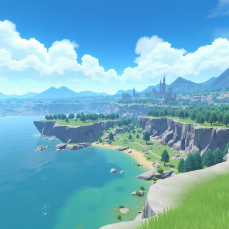 Genshin style landscapes Mondstadt v1.0