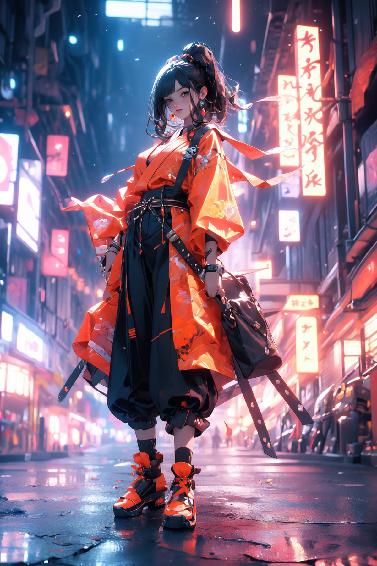 武士少女/Samurai girl lora image by chosen