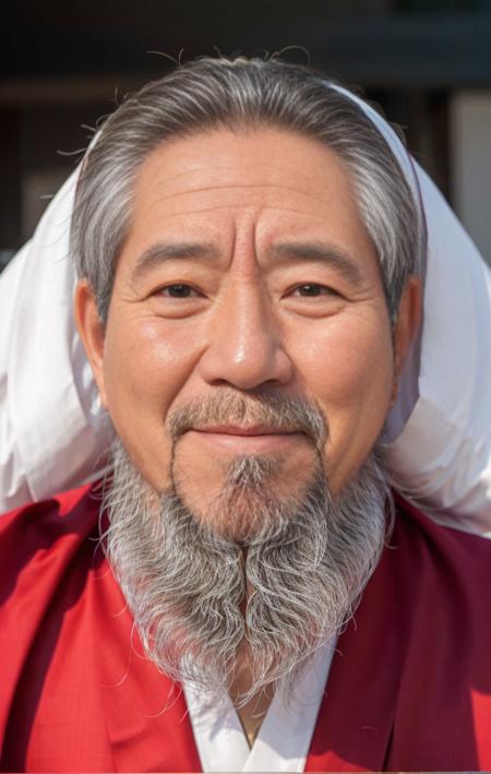 1 old man, (white beard), oriental traditional cloth, (full body:1), <lora:nomukun:0.8>, (Roh Moo-hyun), (masterpiece:1.0), (best quality:1.4), (ultra highres:1.2), (photorealistic:1.4), (8k, RAW photo:1.2), (62yo:1.3), detailed face,