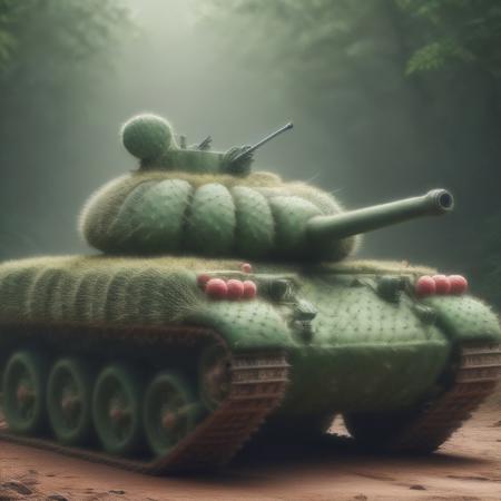 [tank]tank panzer wagon, gun barrel, driving through the jungle and desert, tech  <lora:Prickly Pear Style v1:1>, Prickly Pear Style,