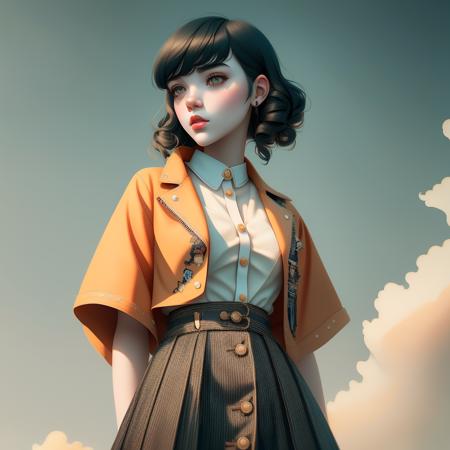 PROMPT
Vsco Girl, 18 year old Strawberry blonde, Ilya Kuvshinov, Illustration, Quirky and Kitchy style Vintage and Distressed Style, Natural sunlight, Highly detailed, Digital painting, Artstation, Concept art, Sharp focus, Skirt with leggings, button up blouse, worn with twead coat  vsco-10000