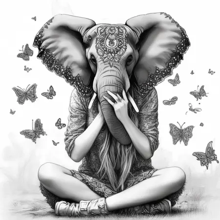 Adult coloring (Ax) style