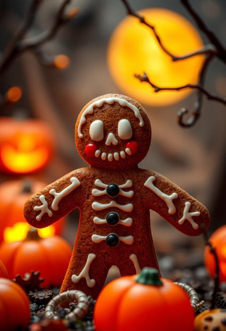 Gingerbread man hallowen skeletor