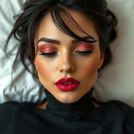 Modern sleeping beauty from escort agency portrait image